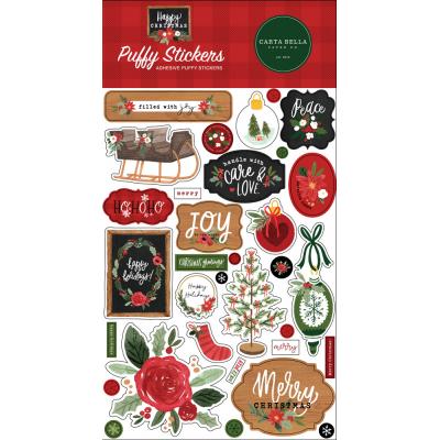 Carta Bella Happy Christmas - Puffy Stickers